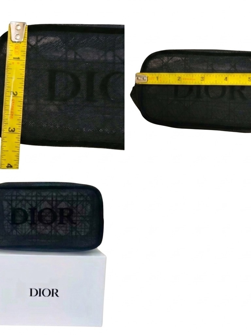 Dior Black Logo Toiletry Pouch & Tote Set-NIB! - Picture 3 of 3